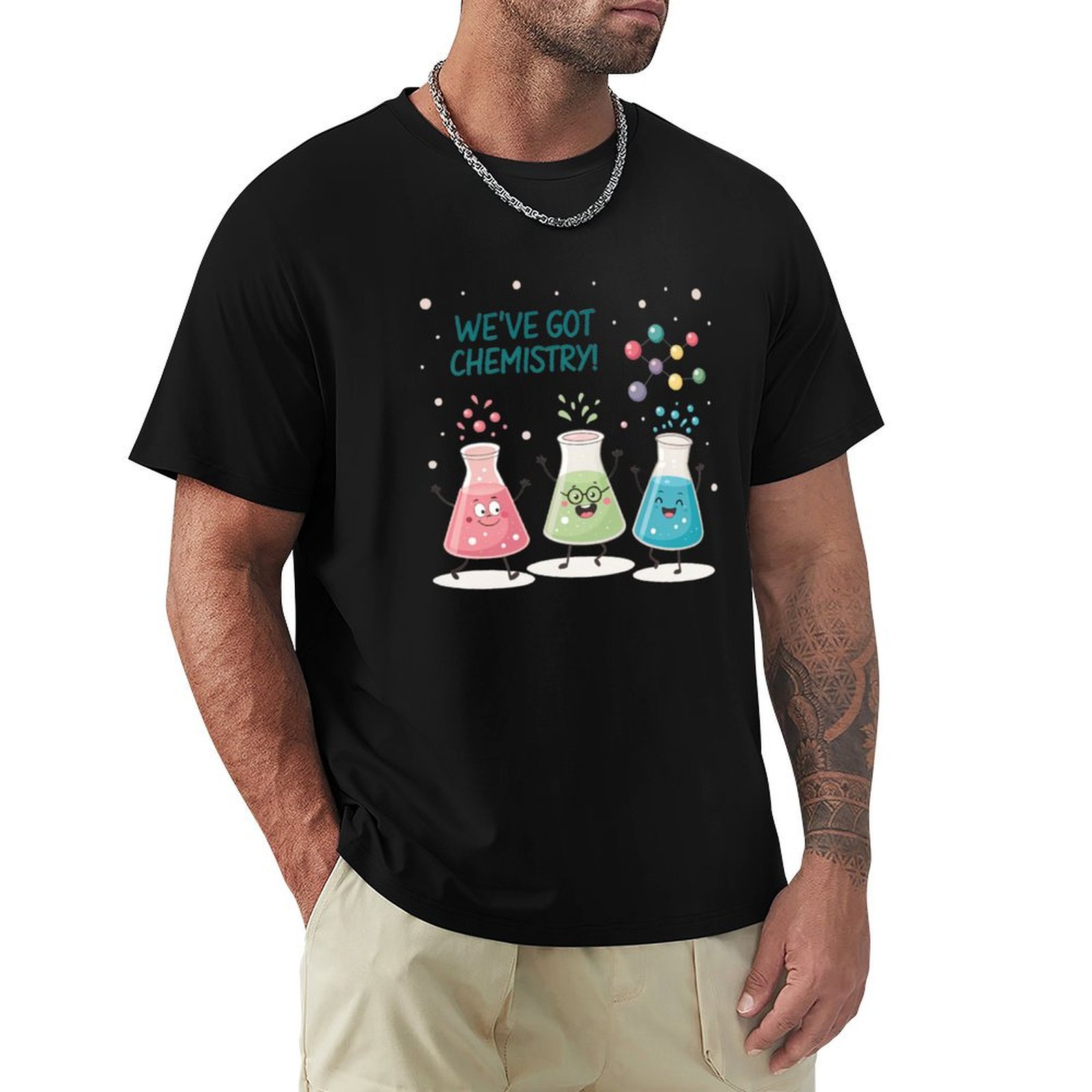 Science Buddies - Science Beaker Buddies Tシャツ Lサイズ 通気性のあるTシャツ