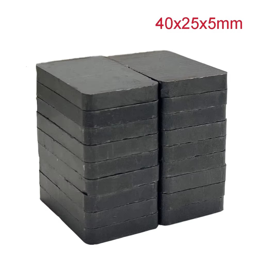 Hobby Is Science - クラフト用フェライトセラミックブロック,長方形磁石,科学および趣味用,グレード8, 40x25x5mm, 8個,12個