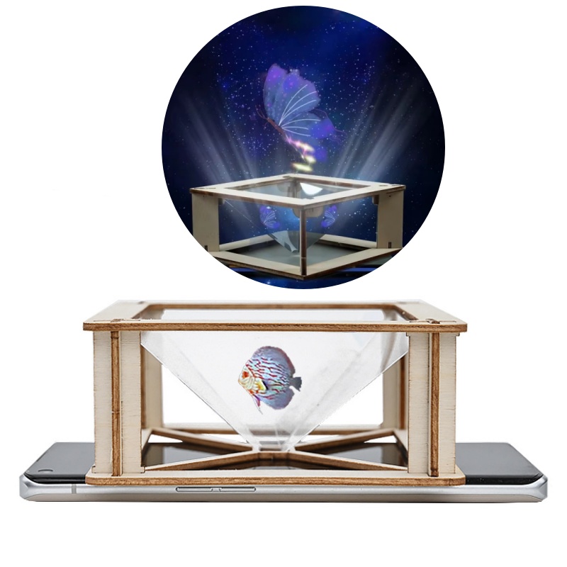 Science Kit - DIY 3D ホログラフィックプロジェクターキット 子供向け 科学制作 手作りパズル