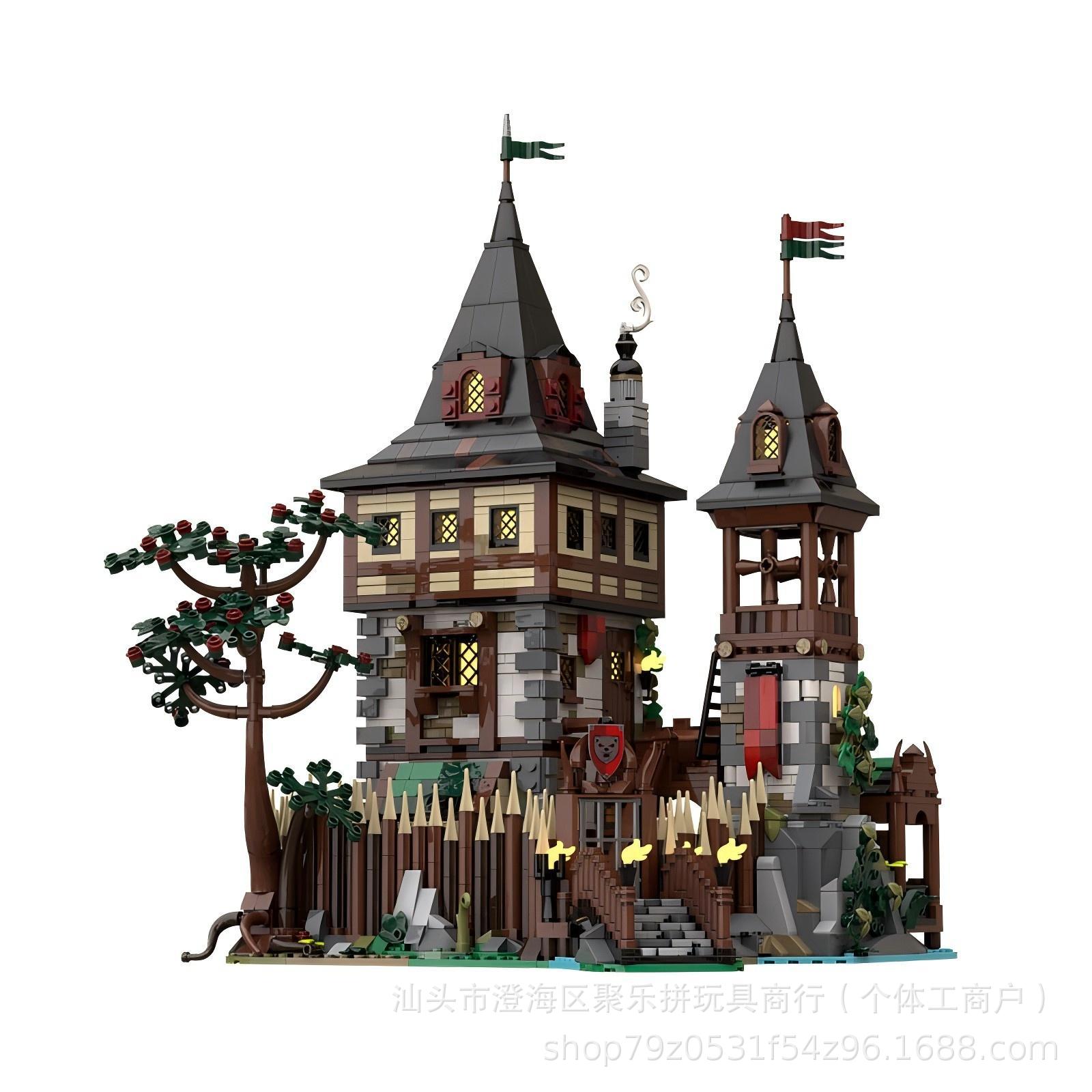 Hobby Is Science - MOC ベアキング城モザイクビルディングブロック教育玩具子供科学と教育趣味コレクションレンガギフト