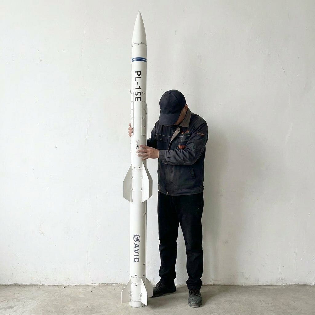 Science Exhibition Models - 3Dプリントされた中国製PL-15E空対空ミサイルモデル、分解可能な軍事ファン向けギフトモデルキット、科学映画展示用小道具