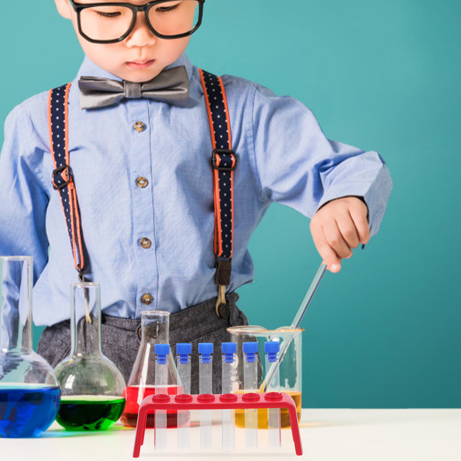 6個入り科学実験セット プラスチック試験管ホルダーラック キ - Science Kit のレビューと価格