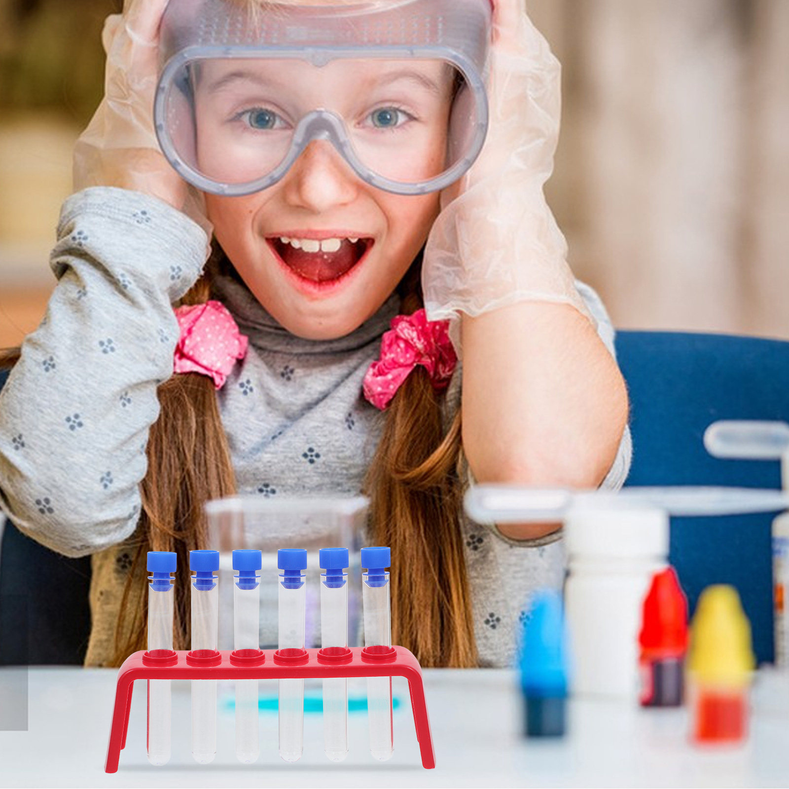 6個入り科学実験セット プラスチック試験管ホルダーラック キ - Science Kit のレビューと価格