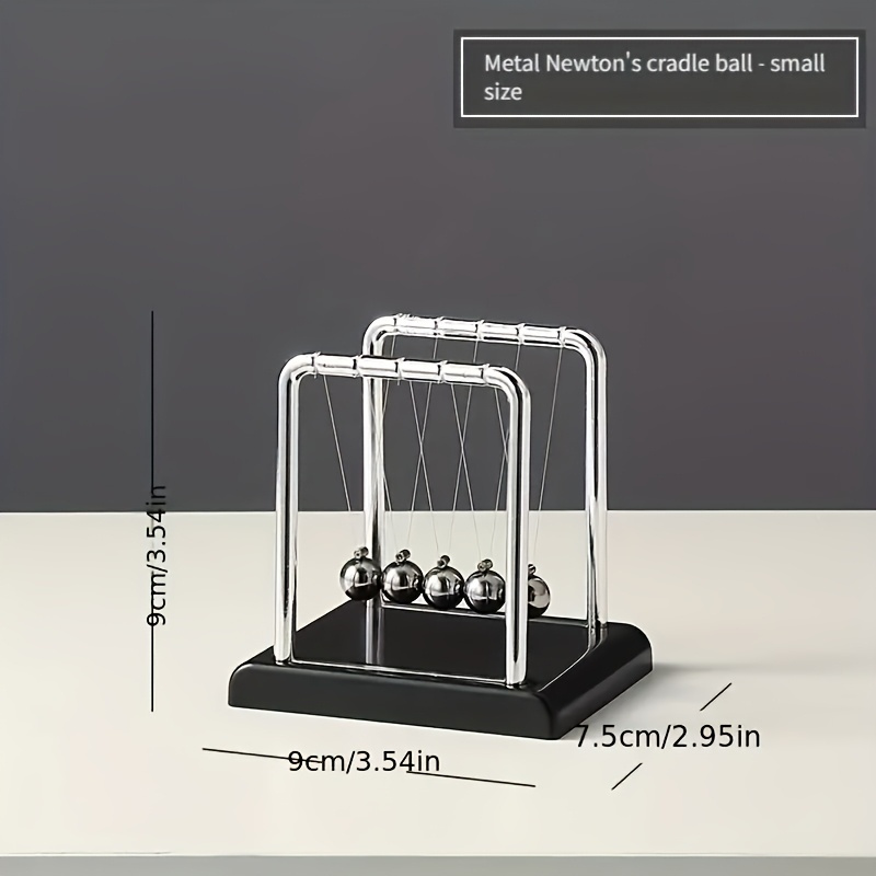 クラシックニュートンゆりかご金属デスクトップ飾り黒白球オフィ - Newton Cradle Large のレビューと価格