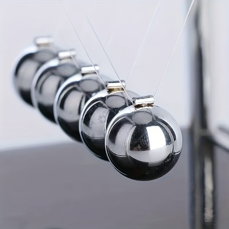 クラシックニュートンゆりかご金属デスクトップ飾り黒白球オフィ - Newton Cradle Large のレビューと価格