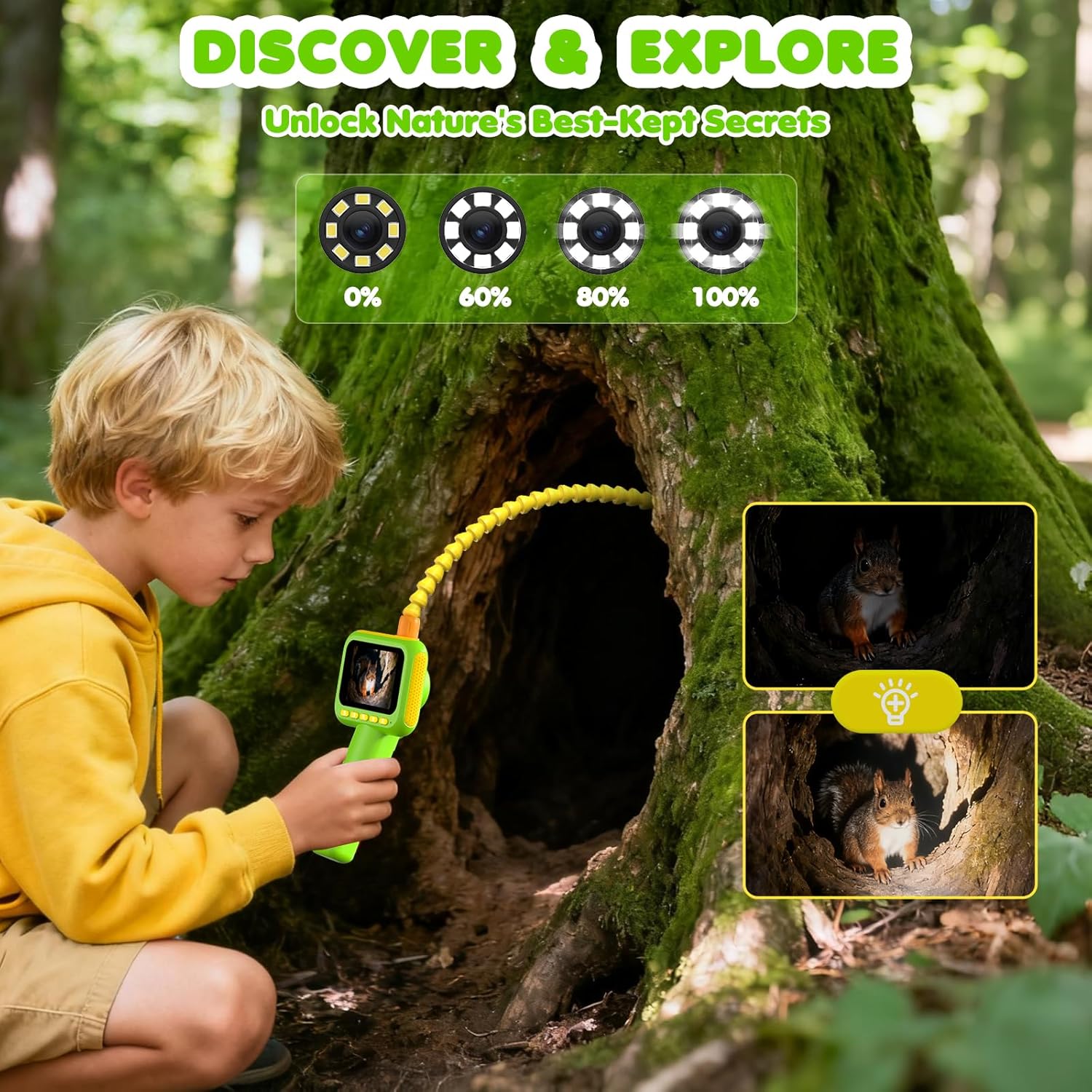 子供用内視鏡、ライト付きボアスコープスネークカメラおもちゃ、 - Science Kit のレビューと価格