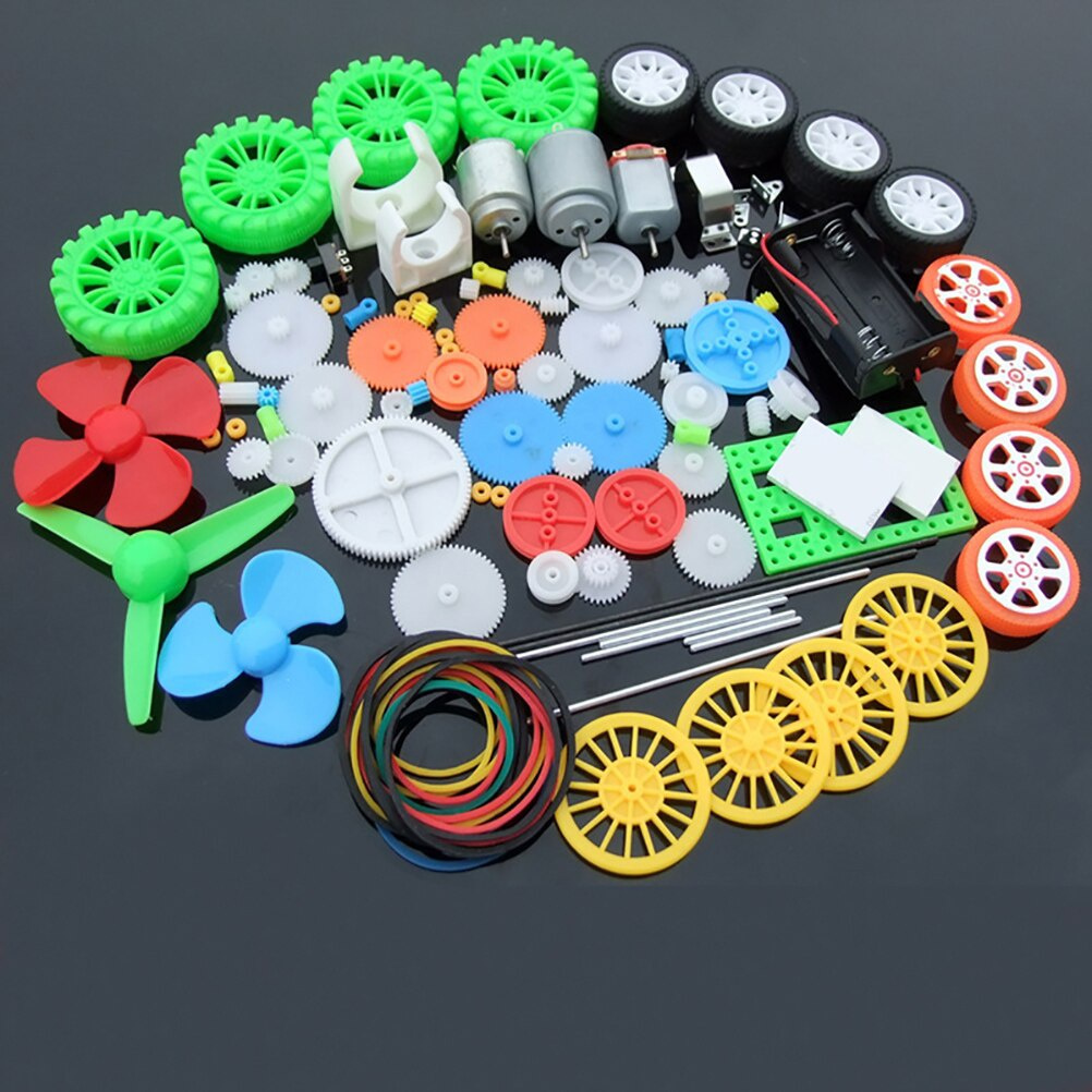 112個のDCモーターキット、プラスチックギア付き電動ミニモ - Science Kit のレビューと価格