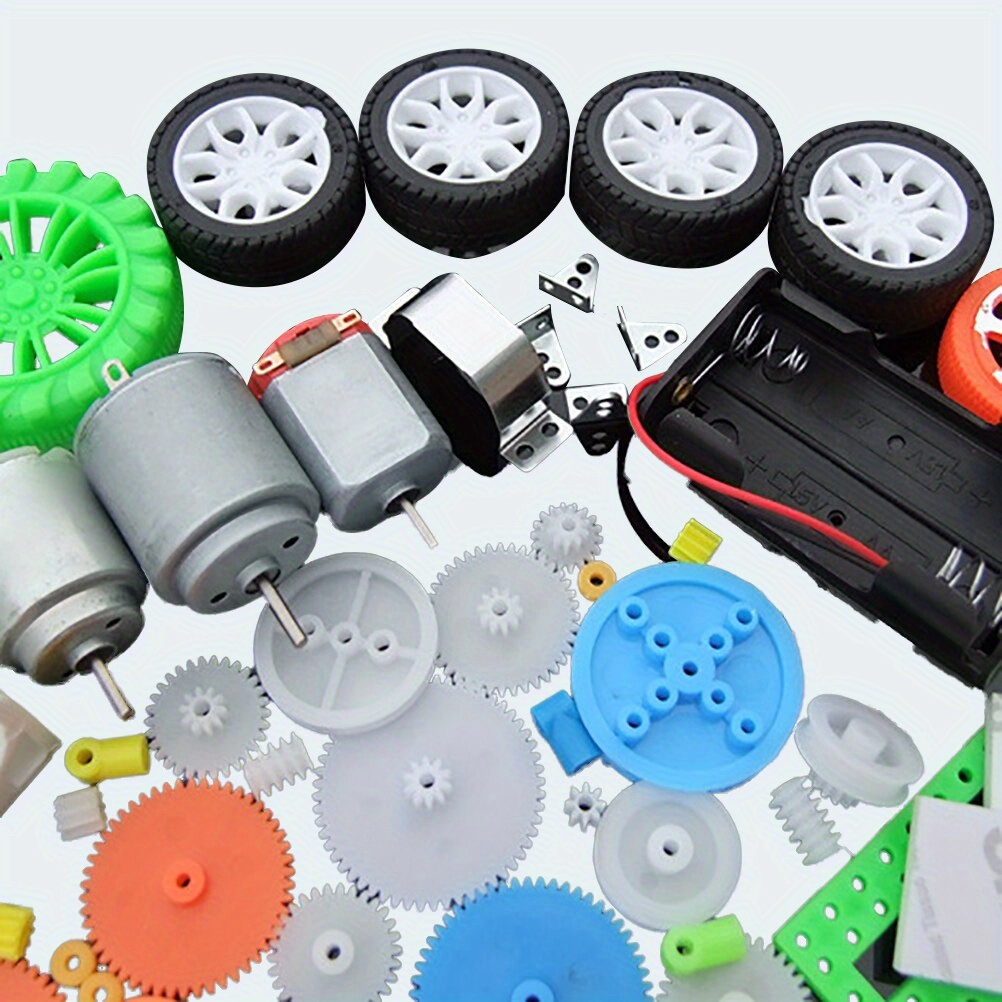 112個のDCモーターキット、プラスチックギア付き電動ミニモ - Science Kit のレビューと価格
